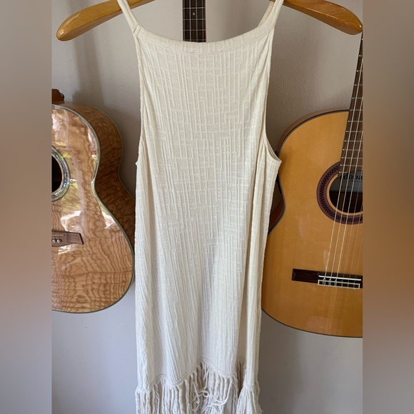 RARE Zara blogger favorite fringe boho cream dress - Picture 6 of 10